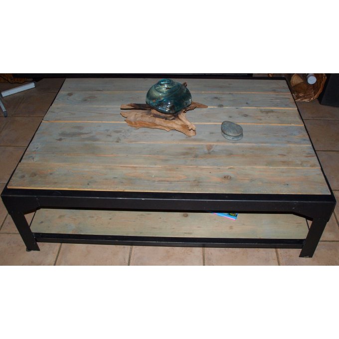 Table basse double plateau