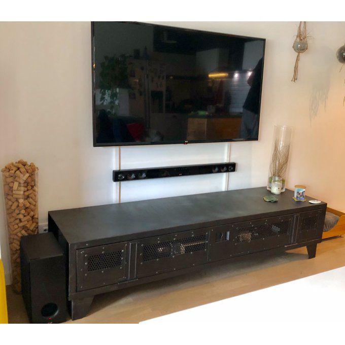 MEUBLE 3 / VESTIAIRE STYLE INDUSTRIEL MEUBLE TELEVISION